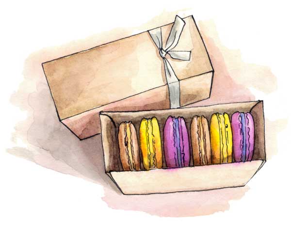 box of macarons